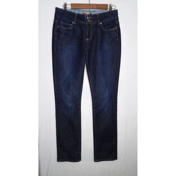 Paige Hidden Hills Jeans Bootcut Mid Rise Dark Wash‎ Denim Blue Womens Size 28 - Picture 1 of 16